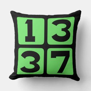 Almofada gíria de meme de internet 1337 Leet Leetspeak Elee