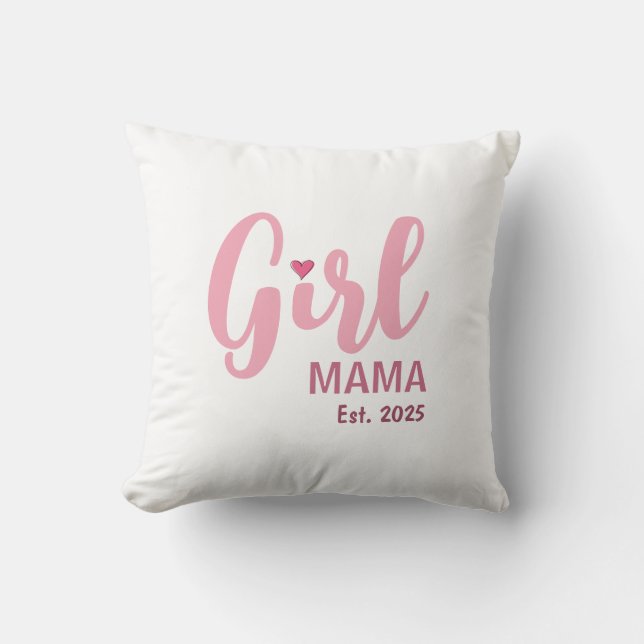 Almofada Girl Mama Est. Personalized Gift (Frente)
