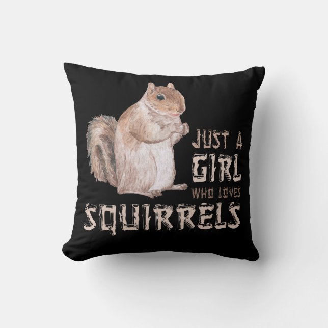 Almofada Girl Squirrel Lover (Frente)