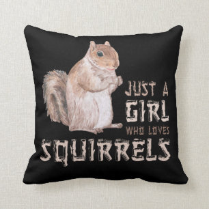 Almofada Girl Squirrel Lover