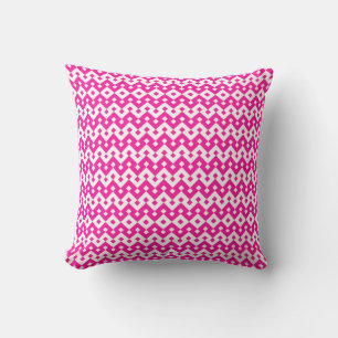 Almofada Girlie Candy Pink e White Geométrico
