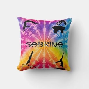 Almofada Girls Gymnastics Rainbow Tie-Dye