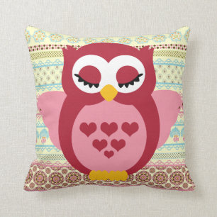 Almofada Girly Cute Sleepy Owl