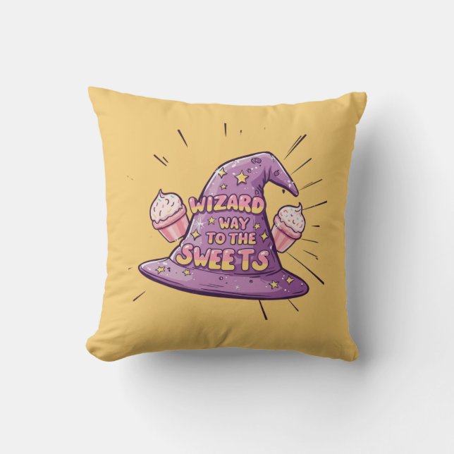 Almofada Girly Halloween - Wizard Way to the Sweets (Frente)