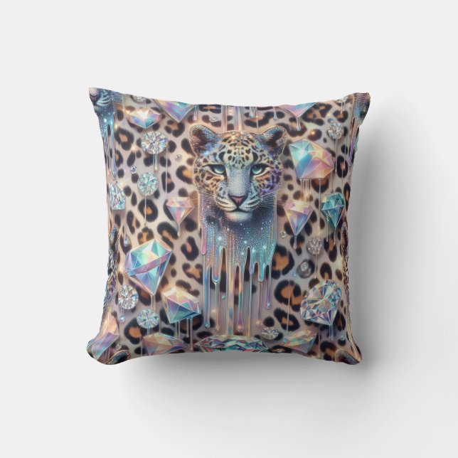 Almofada Girly Posh Estampa de Leopardo Opala (Frente)