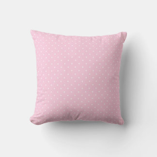Almofada Girly small white polka dots on pale pink Pillow