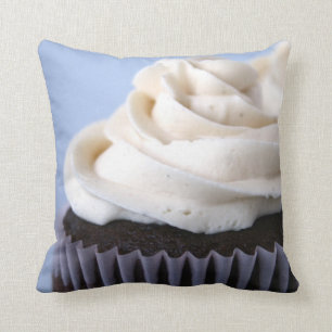Almofada Glacé da baunilha dos cupcakes do chocolate