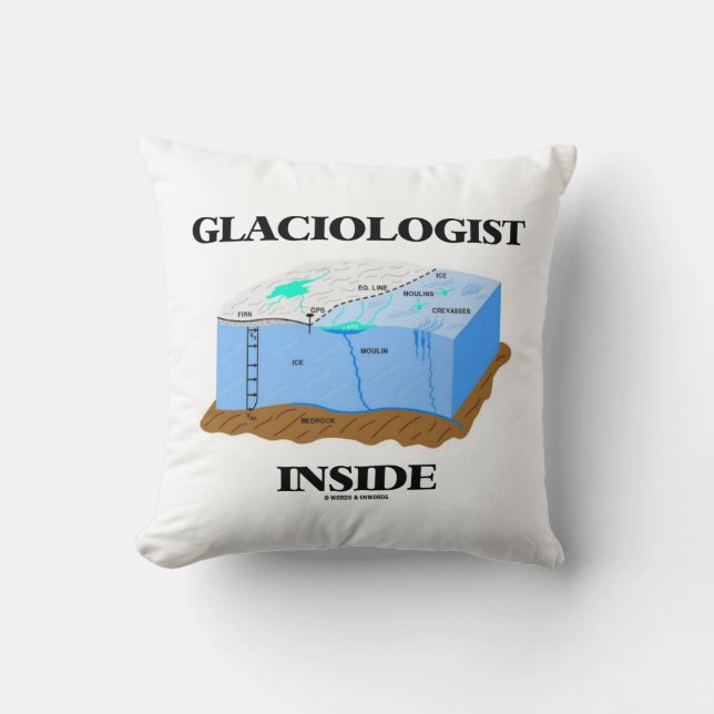 Almofada Glaciólogo Dentro Glaciar Earth Science (Frente)