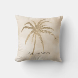Almofada Glam Dourado Tropical Palm Tree Ombre