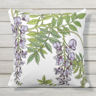 Almofada Glicínias de Nouveau da arte de Grasset