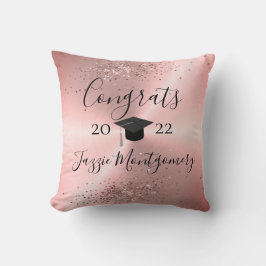 Almofada Gliteria de Graduação de Sheen Rosa Girly