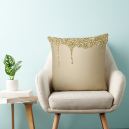 Almofada Glitérico Dourado de Fusão Elegante