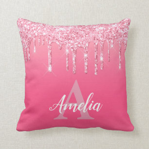 Almofada Glitter Rosa Coloca Gotas Adicione Sua Própria Ga