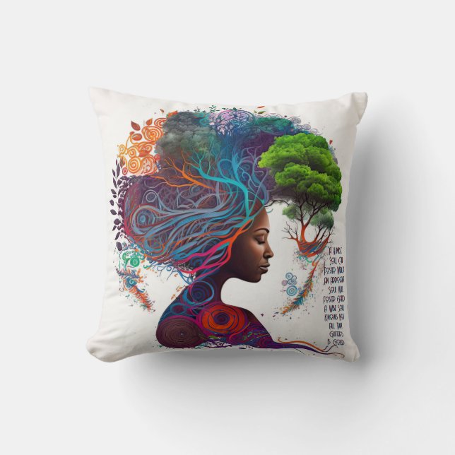 Almofada Glitters de mulheres inspiradas e Travesseiro deco (Frente)