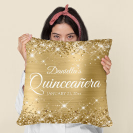 Almofada Glittery Gold Foil 15 Quinze Anos