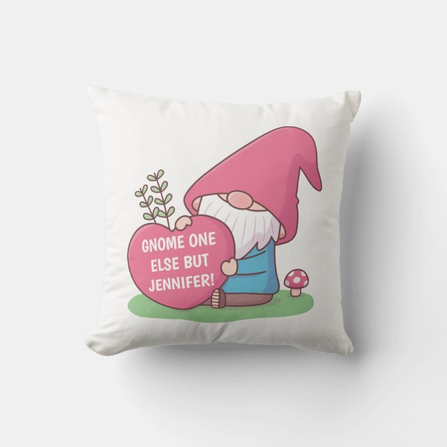 Almofada Gnomo Um Outro Mas Querido Nome Personalizado (Frente)