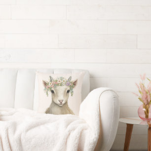 Almofada Goat Floral Animal Boho