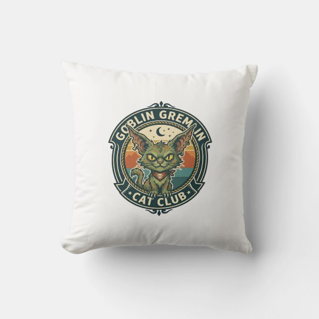 Almofada Goblin Gremlin Gato Design Fofo de Kitty - Goblin  (Frente)