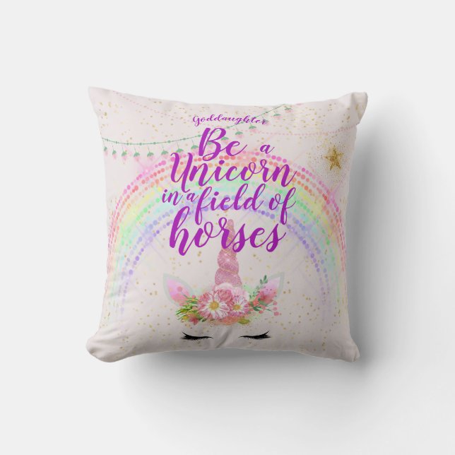 Almofada Godchild Gift Incentivo Motivacional NOMEADO (Frente)