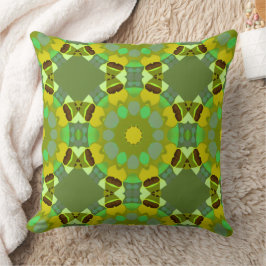 Almofada Gold and Green Throw Pillow