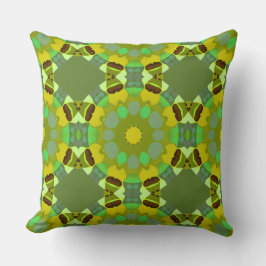 Almofada Gold and Green Throw Pillow