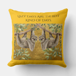 Almofada Gold Cushion - Sloths