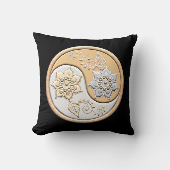 Almofada Gold & Silver Yin Yang  (Frente)