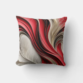 Almofada Golden Air – Cranberry & Champagne Fluxo Abstrato