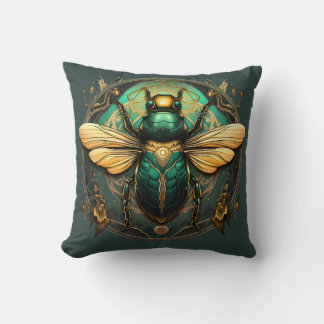 Almofada Golden Beetle Emblem Pillow - Embrace Elegance