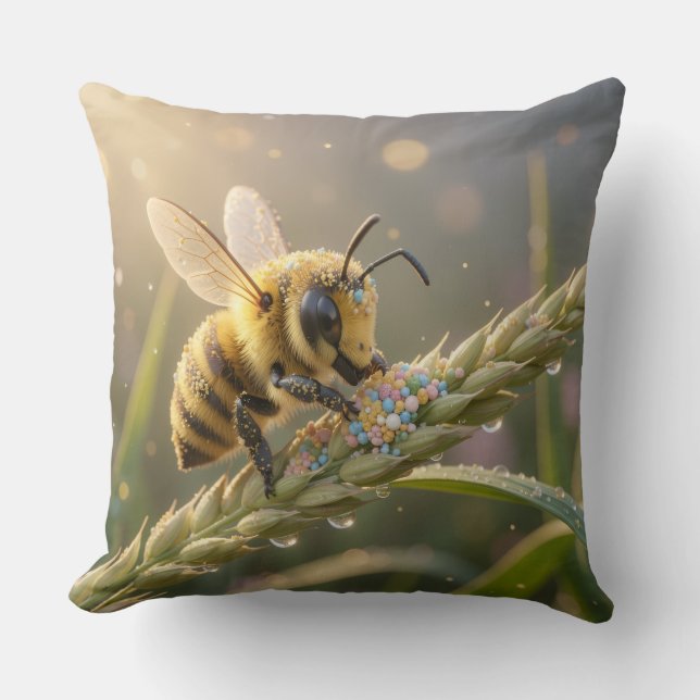Almofada Golden Bumblebee in Bloom Dance.7 (Frente)