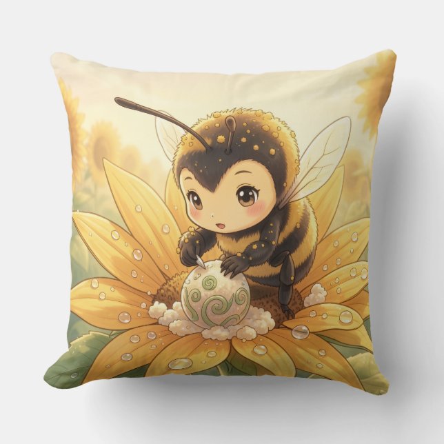 Almofada Golden Bumblebee in Bloom Dance.8 (Frente)