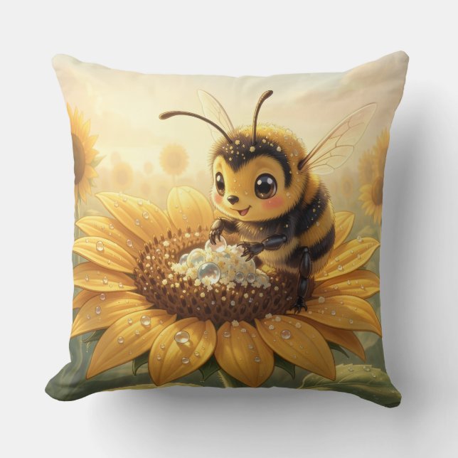 Almofada Golden Bumblebee in Bloom Dance.9 (Frente)