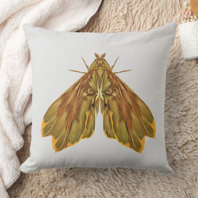 Almofada Golden Forest Moth – Surreal Nature Form (Cobertor)