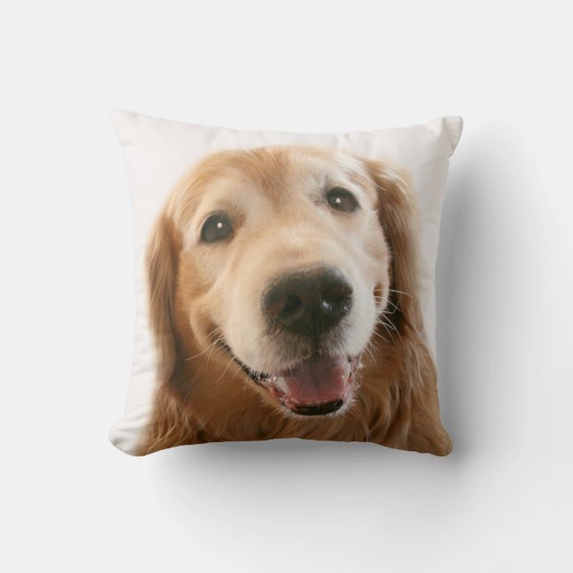 Almofada Golden retriever de sorriso (Frente)