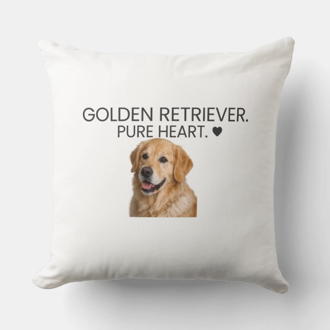 Almofada Golden Retriever Pure Heart ♥ Decorative (Frente)