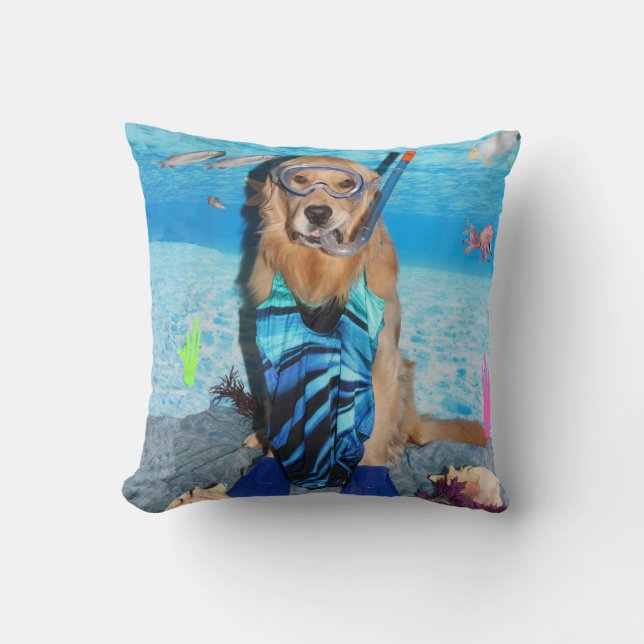 Almofada Golden retriever Snorkeler (Frente)