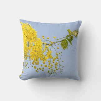 Almofada Golden Shower Tree Floral Throw Pillow Cover