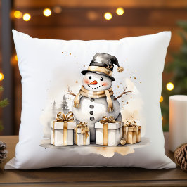Almofada Golden Snowman: Add Elegance to Your Holiday Deco