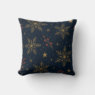Almofada Golden Winter Glow Pattern | Holiday