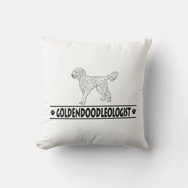 Almofada Goldendoododle Humoroso (Frente)