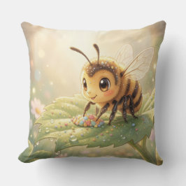 Almofada Goldene Hummel im Blütentanz.6