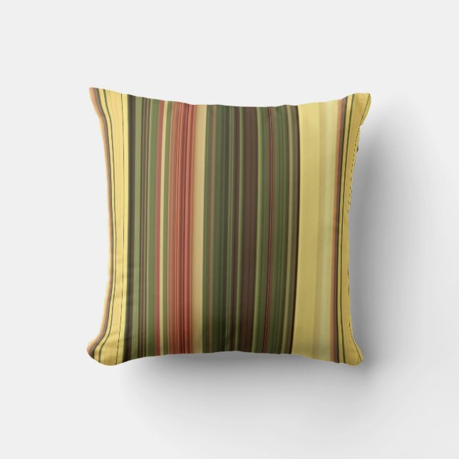 Almofada Goldenrod Fields Yellow and Green Stripe (Frente)