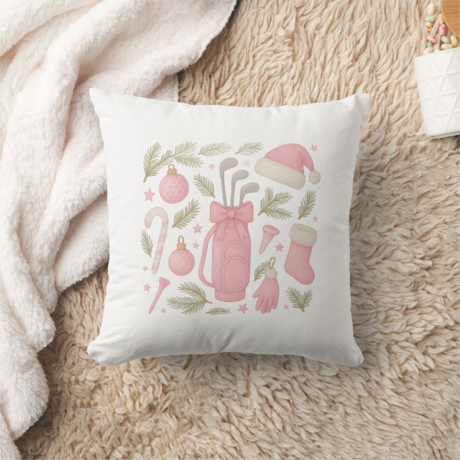 Almofada Golf Pink - tema Lady Golfer Natal (Cobertor)