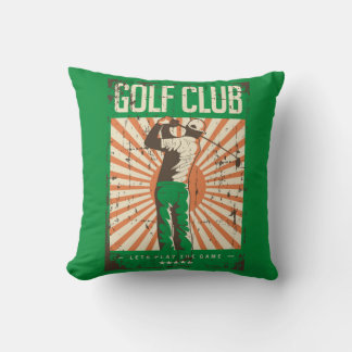 Almofada Golfer Verde Clássico de Grunge Retroativo