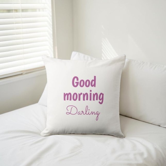 Almofada Good Morning Darling Personalized Accent Pillow (Criador carregado)