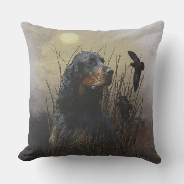 Almofada Gordon Setter, companheiro de caça (Frente)