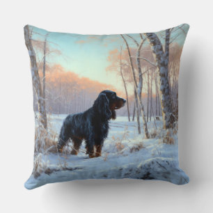 Almofada Gordon Setter Deixe-O Neve Natal
