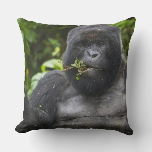 Almofada Gorila da Montanha e Silverback (Frente)