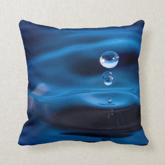 Almofada Gotas da água azul