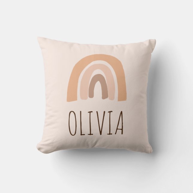 Almofada Gpresente de aniversário do Terthy Pastel Rainbow  (Frente)